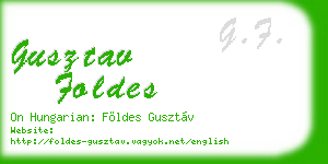 gusztav foldes business card